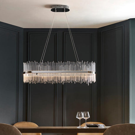 Ribble Linear Pendant Ceiling Light Chrome