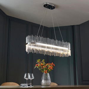 Ribble Linear Pendant Ceiling Light Chrome