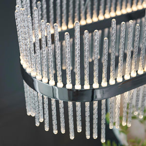 Ribble Linear Pendant Ceiling Light Chrome