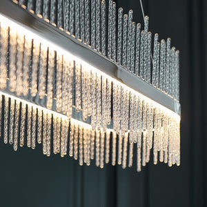Ribble Linear Pendant Ceiling Light Chrome