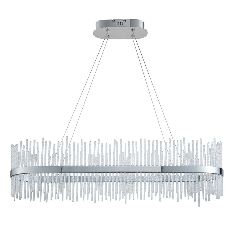 Ribble Linear Pendant Ceiling Light Chrome