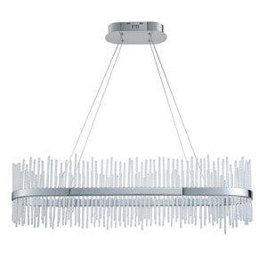 Ribble Linear Pendant Ceiling Light Chrome