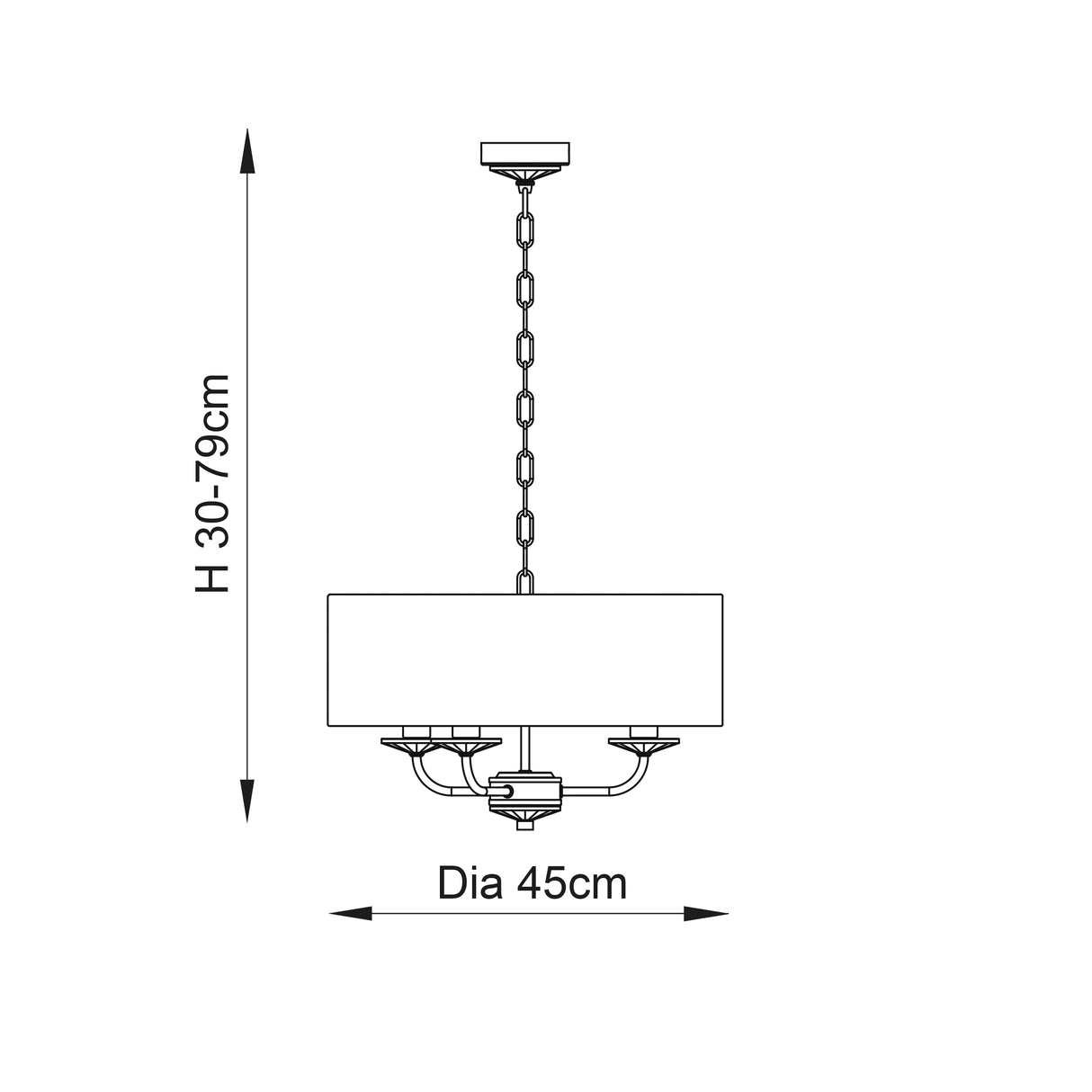 Nixon 3-Light Pendant Ceiling Light - Comet Lighting