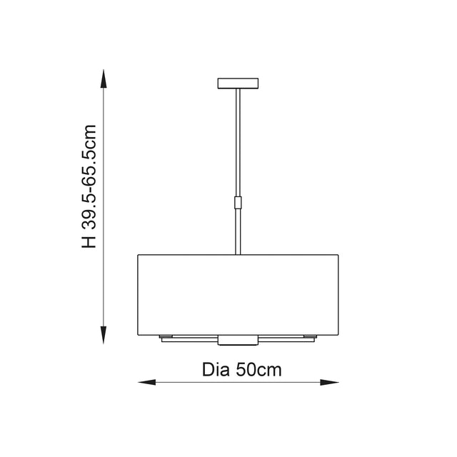 Daley 3-Light Pendant Ceiling Light & White Shade