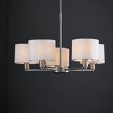 Daley 5-Light Pendant Ceiling Light & White Shades - Comet Lighting