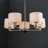 Daley 5-Light Pendant Ceiling Light & White Shades - Comet Lighting