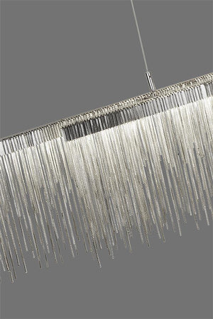 Memphis LED Bar  -   Satin Silver, Link Waterfall Dressing - Comet Lighting