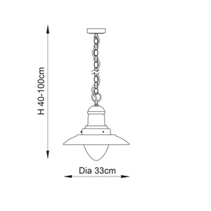Mendip 1lt Pendant - Comet Lighting