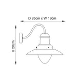 Mendip 1lt Wall - Comet Lighting
