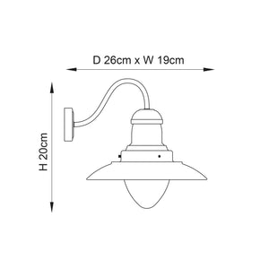 Mendip 1lt Wall - Comet Lighting