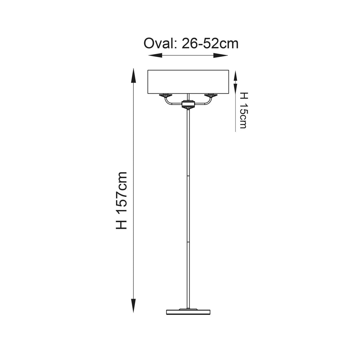 Nixon 2-Light Floor Lamp Nickel - Comet Lighting