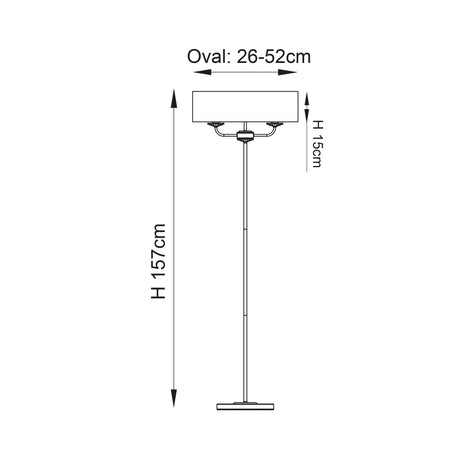 Nixon 2-Light Floor Lamp Nickel - Comet Lighting