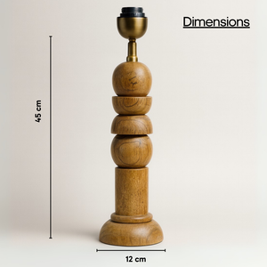 AARTIN SOLACE TABLE LAMP IN WOOD WITH NATURAL WOOD FINISH(BASE ONLY)