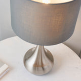 Piccadilly Touch Table Lamp Satin Nickel - Comet Lighting