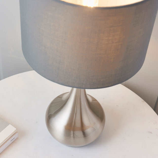 Piccadilly Touch Table Lamp Satin Nickel