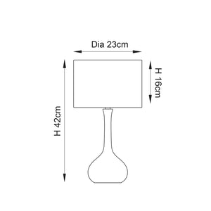 Piccadilly Touch Table Lamp Satin Nickel - Comet Lighting