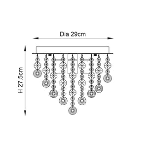 Kristen 3-Light Flush Ceiling Light Chrome - Comet Lighting