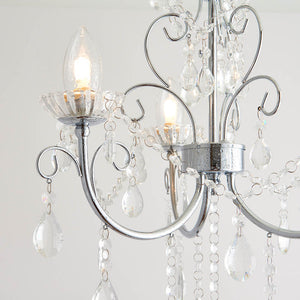Tabitha 3-Light Semi Flush Ceiling Light Chrome - Comet Lighting
