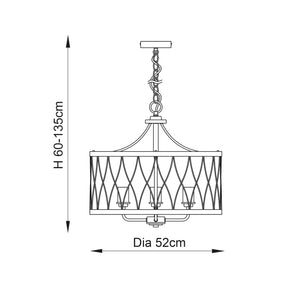 Heston 5-Light Pendant Ceiling Light - Comet Lighting