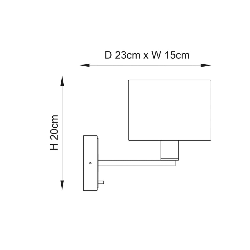 Daley Wall Light & White Shade