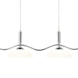 Searchlight Chrome 4 Light Bar Pendant Glass Shades - Comet Lighting