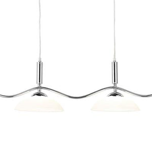 Searchlight Chrome 4 Light Bar Pendant Glass Shades - Comet Lighting