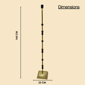 AARTIN LILY FLOOR LAMP IN ANTIQUE BRASS & MATTE BLACK (BASE ONLY)