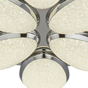 Frenchbeer 8Lt LED Flush Ceiling Light Chrome - Comet Lighting