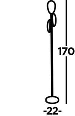 Frenchbeer 3Lt LED Floor Lamp Chrome - Comet Lighting