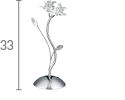 Searchlight Bellis Chrome Table Lamp Floral Glass