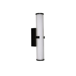 Ilsington LED Wall Light Black 430mm IP44 - Comet Lighting