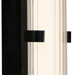 Ilsington LED Wall Light Black 430mm IP44 - Comet Lighting
