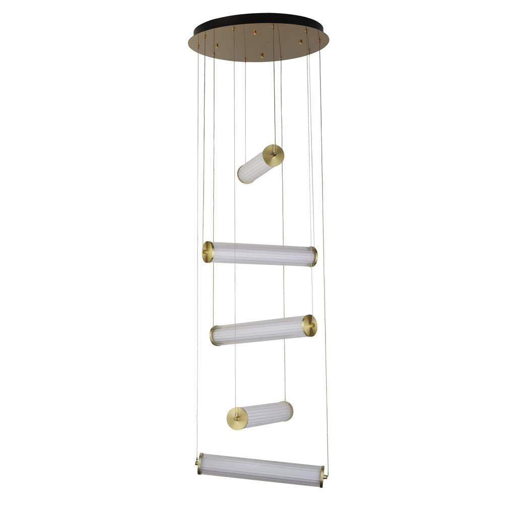 Ilsington 5Lt LED Multi-drop Ceiling Light Gold