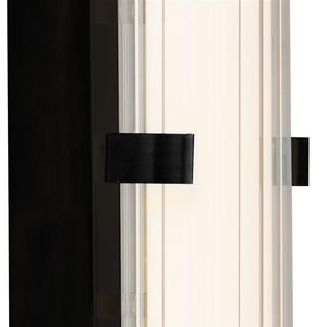 Ilsington LED Wall Light Black 630mm IP44 - Comet Lighting