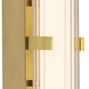 Ilsington LED Wall Light Gold 630mm IP44 - Comet Lighting
