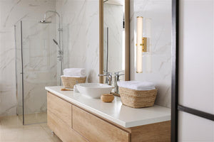Ilsington LED Wall Light Gold 630mm IP44 - Comet Lighting