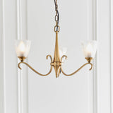 Columbia Brass 3-Light Pendant & Deco Glass - Comet Lighting