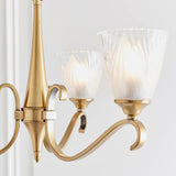 Columbia Brass 3-Light Pendant & Deco Glass - Comet Lighting