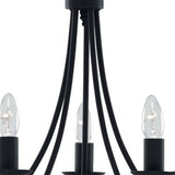 Searchlight Maypole Black 5 Light Multi-Arm - Comet Lighting