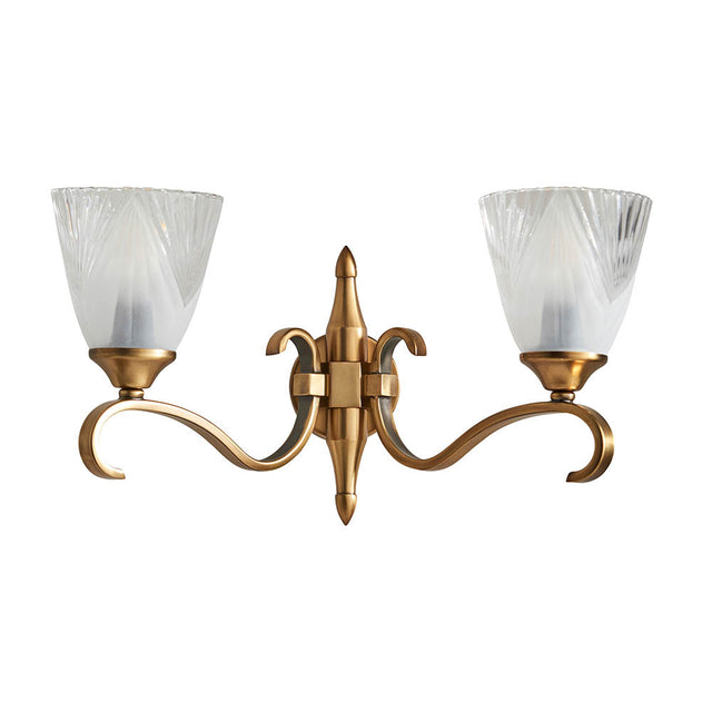 Columbia Brass Twin Wall & Deco Glass