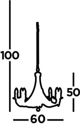 Searchlight Maypole Brass 8 Light Multi-Arm