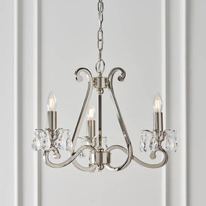 Oksana Nickel 3-Light Pendant Ceiling Light - Comet Lighting