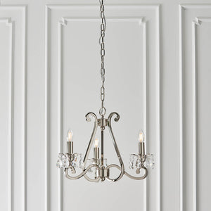 Oksana Nickel 3-Light Pendant Ceiling Light - Comet Lighting