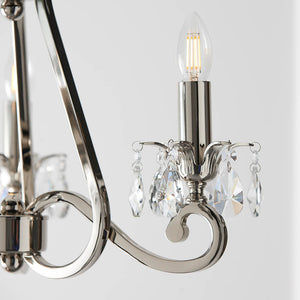 Oksana Nickel 3-Light Pendant Ceiling Light - Comet Lighting