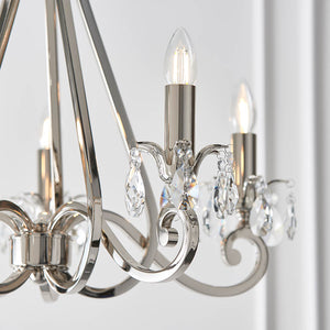Oksana Nickel 5-Light Pendant Ceiling Light - Comet Lighting