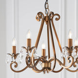 Oksana Antique Brass 5-Light Pendant Ceiling Light - Comet Lighting