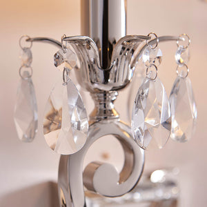 Oksana Nickel Twin Wall Light - Comet Lighting