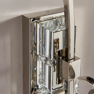 Oksana Nickel Single Wall Light - Comet Lighting