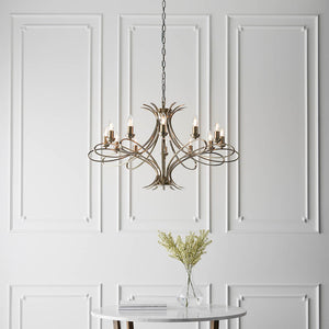 Penn Brushed Brass 12-Light Pendant Ceiling Light - Comet Lighting