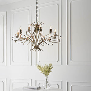 Penn Brushed Brass 12-Light Pendant Ceiling Light - Comet Lighting